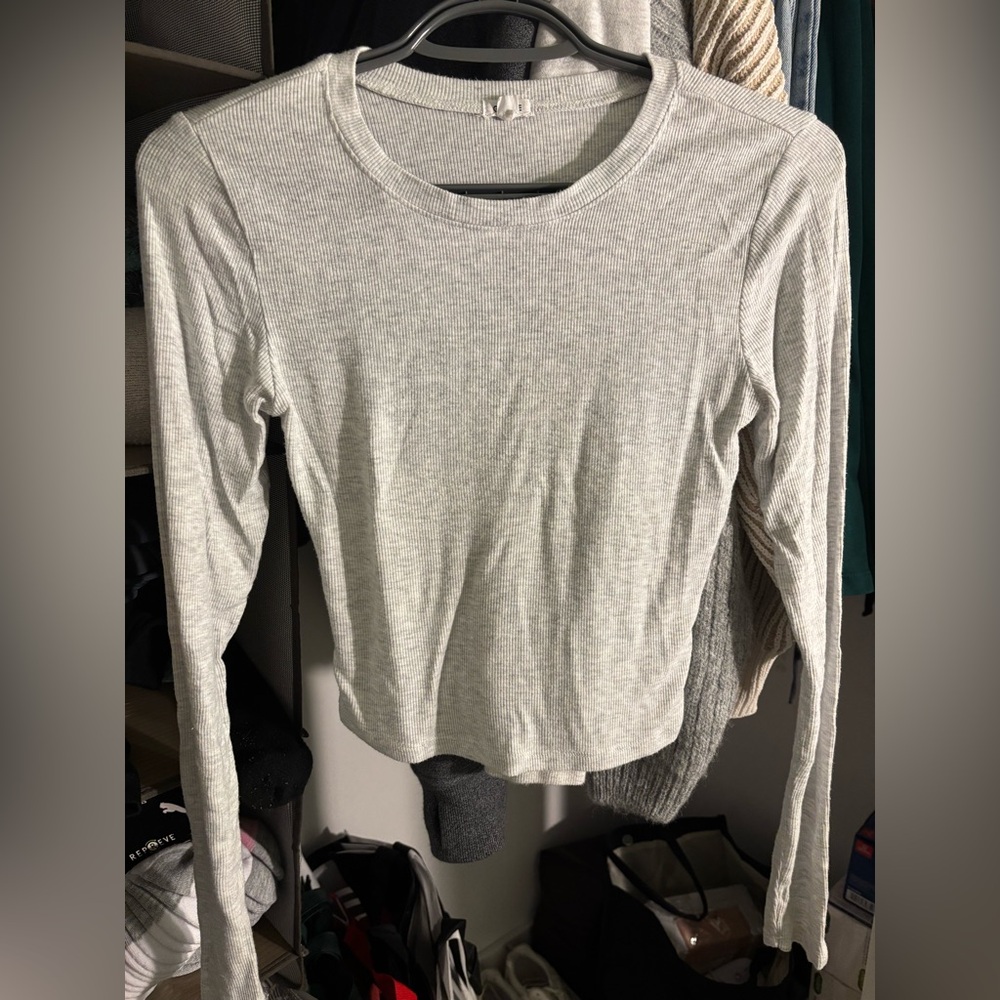 Garage Light Gray Long Sleeve Top